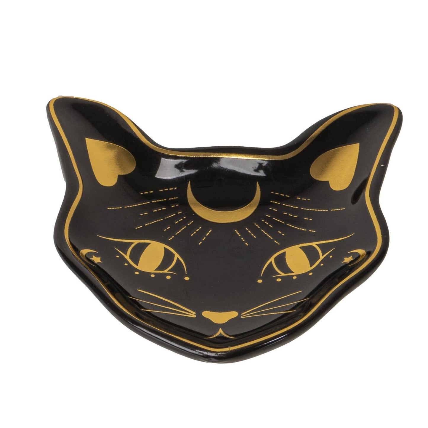 Black Cat Mystic Ceramic Trinket Dish