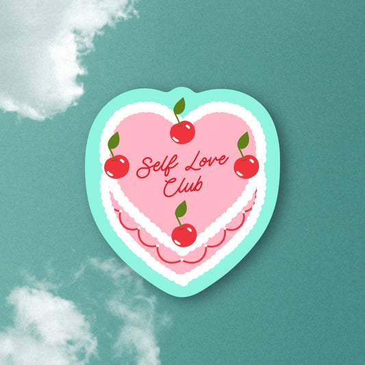 Self Love Sweet Cherry Cake Sticker