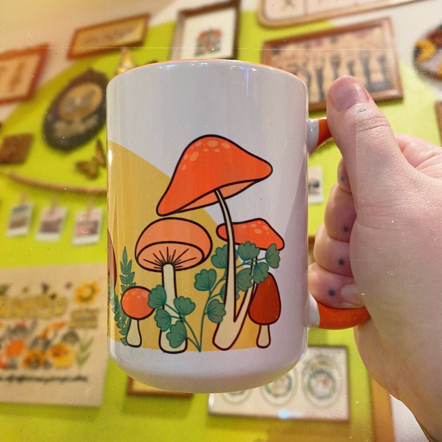 Orange Mushrooms Coffee Mug