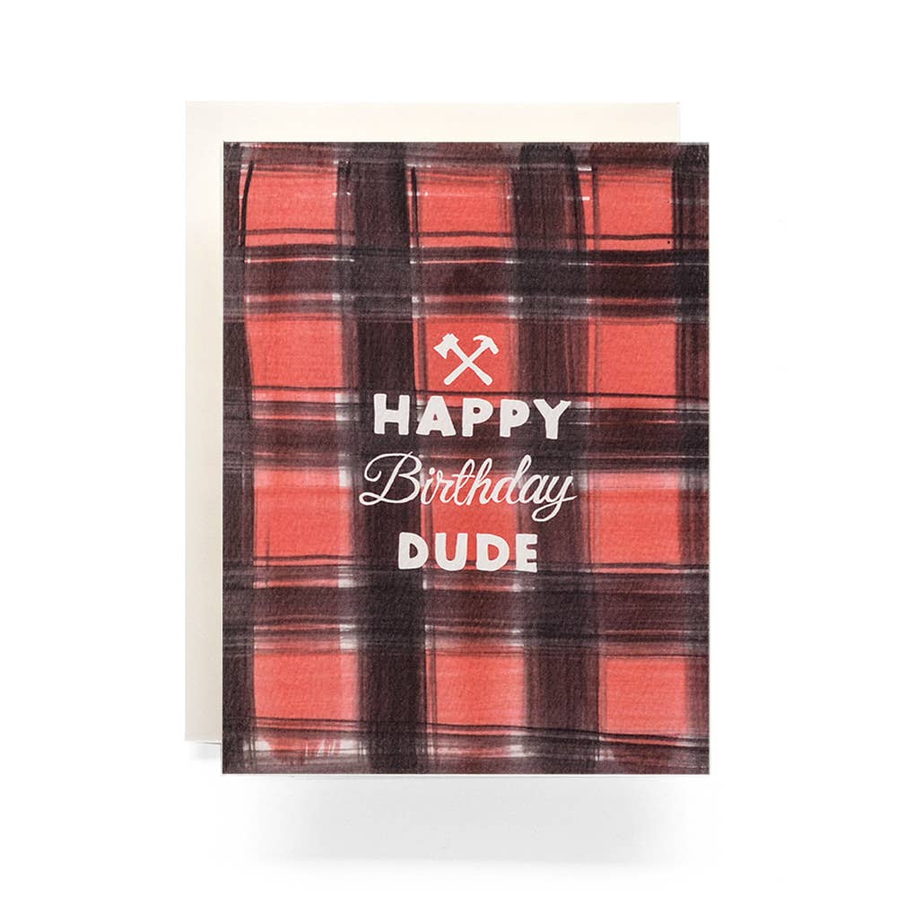 Buffalo Plaid Birthday Greeting Card