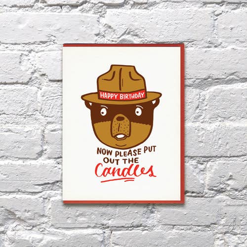 Please Blow Out The Candles Smokey Greeting Card