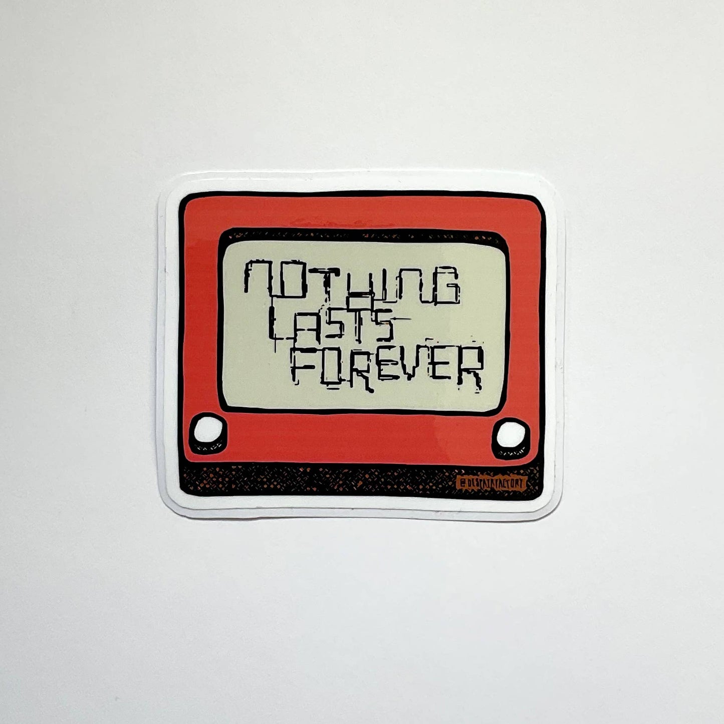 Existential Etch-A-Sketch Sticker