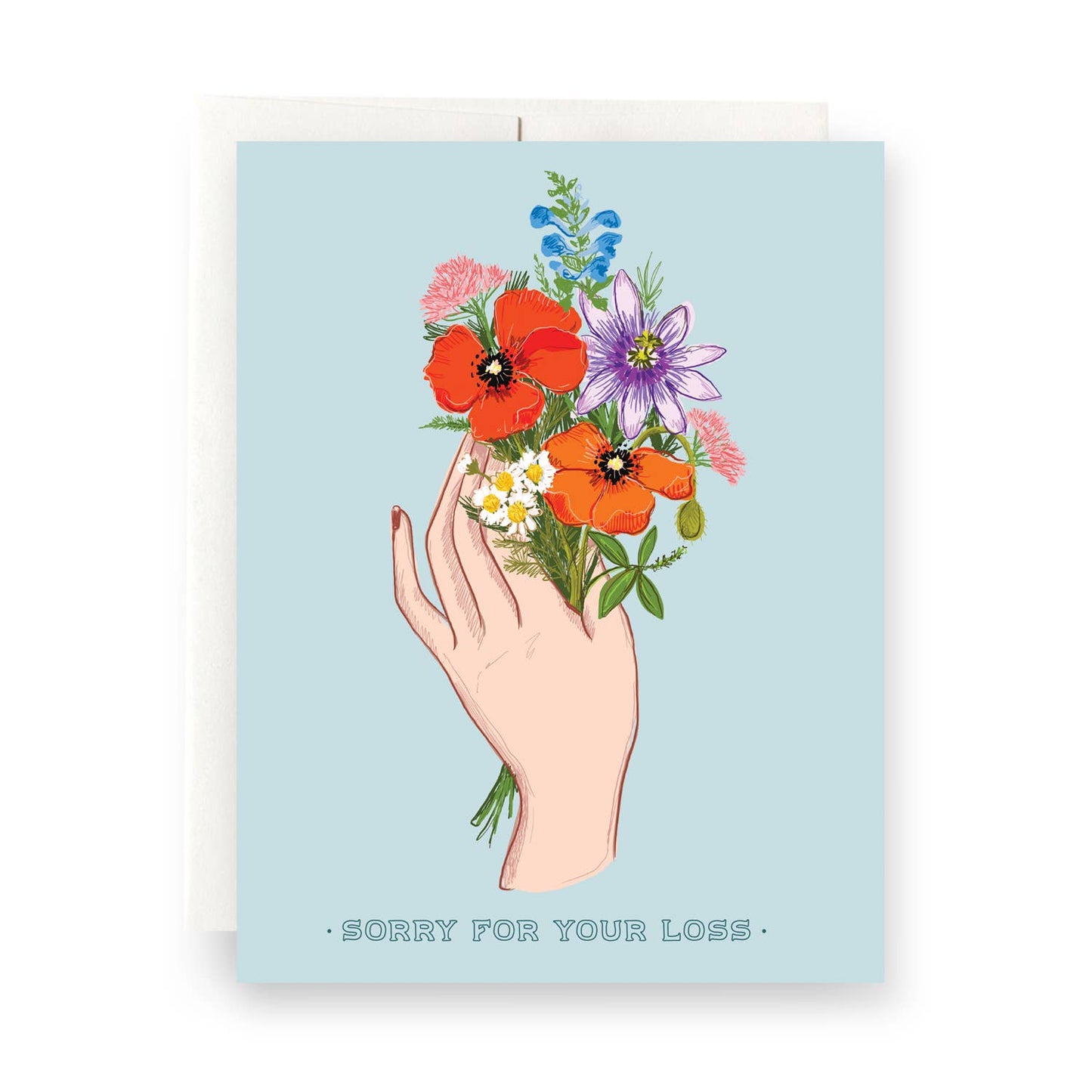 Sorry For Your Loss Flowers Greeting Card
