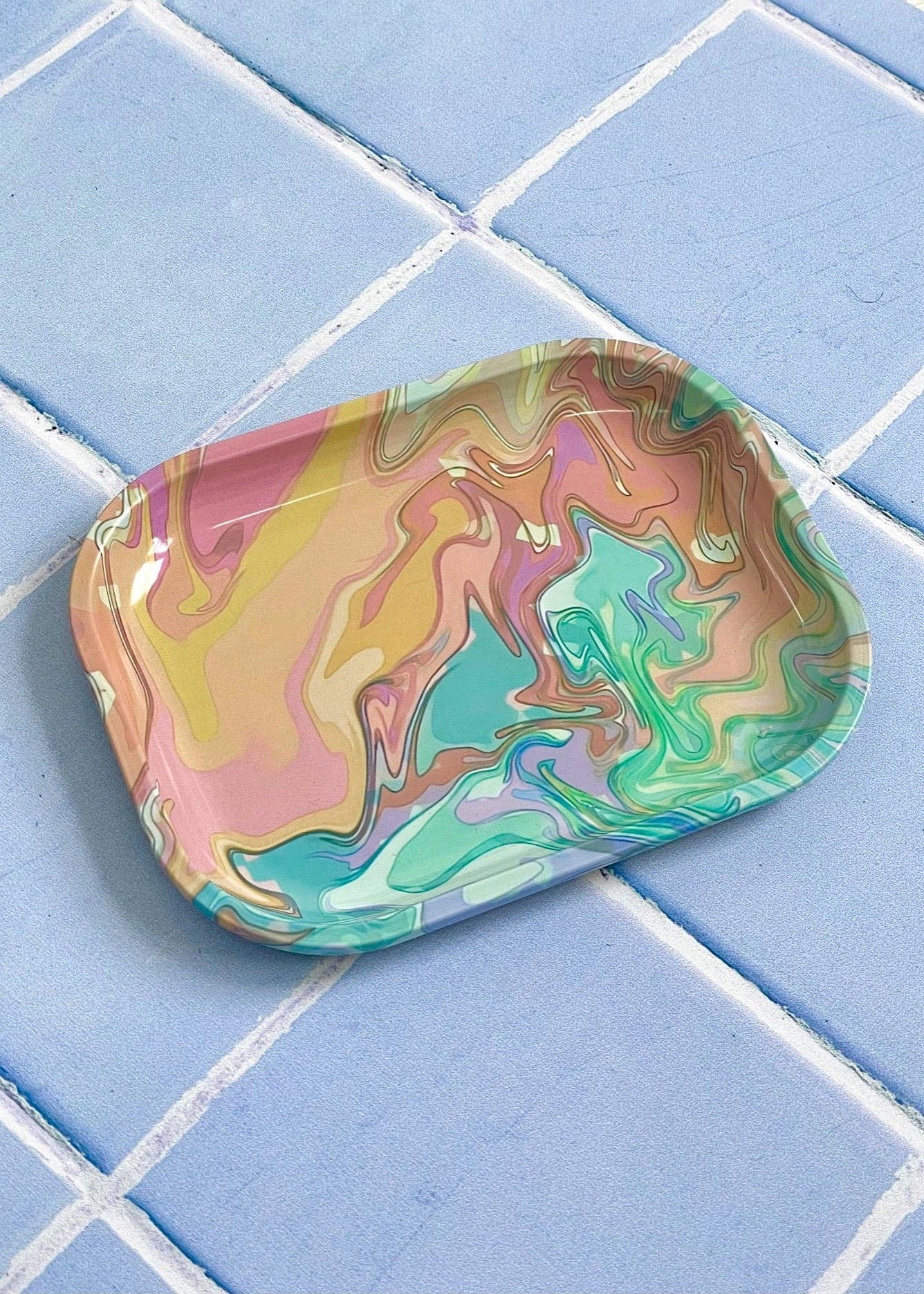 Mini Retro Swirl Metal Tray