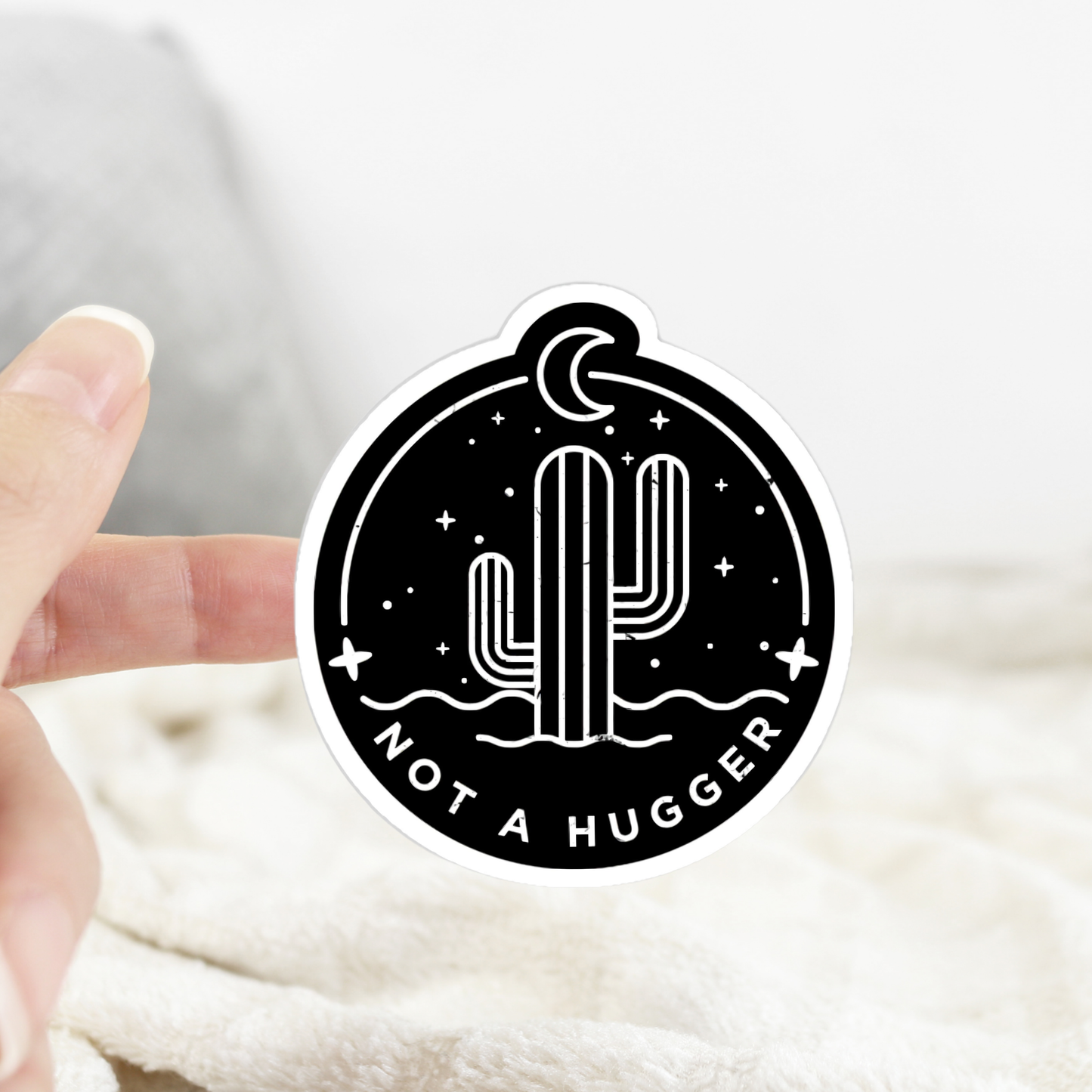 Not A Hugger Sticker