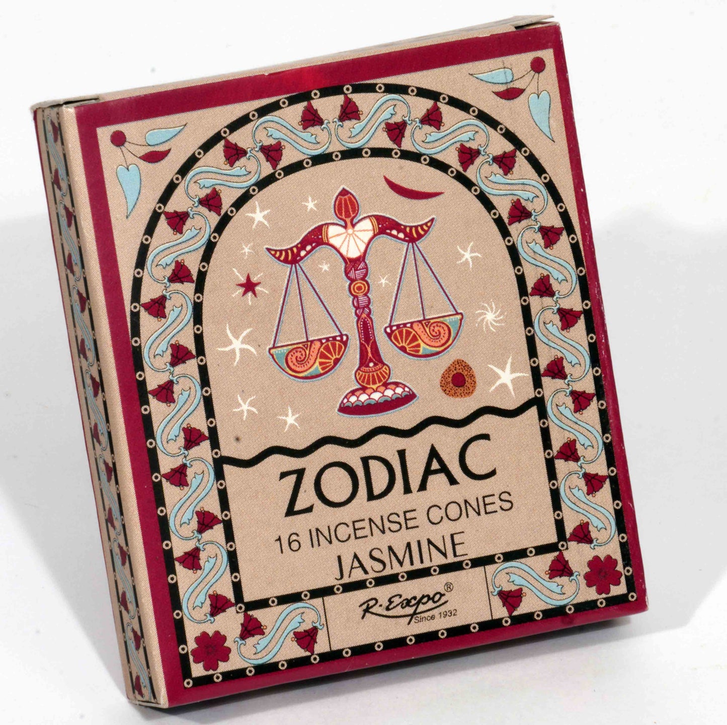 Libra Jasmine Scent Zodiac Incense Cones, Set of 16