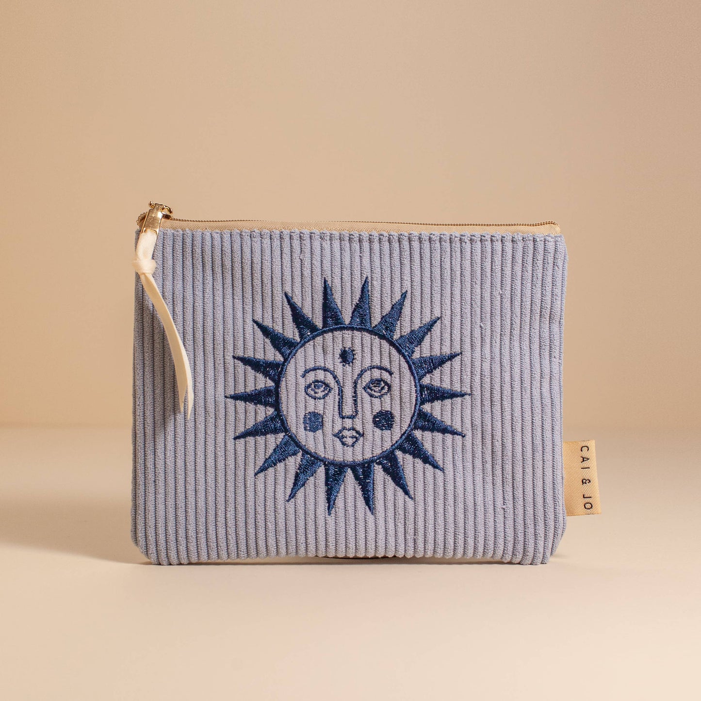 Seafoam Blue Corduroy Pouch