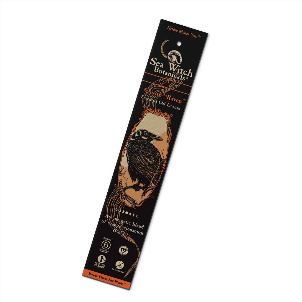 Quoth the Raven Orange Spice, Cinnamon, Clove Incense Sticks, Set of 20