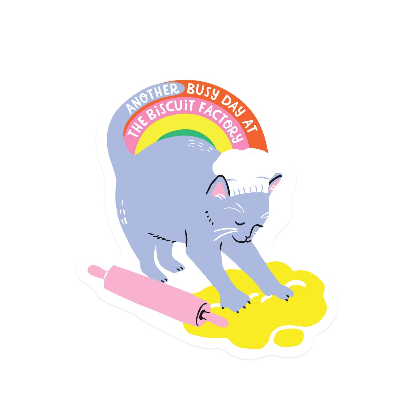 Biscuit Factory Kitty Clear Sticker