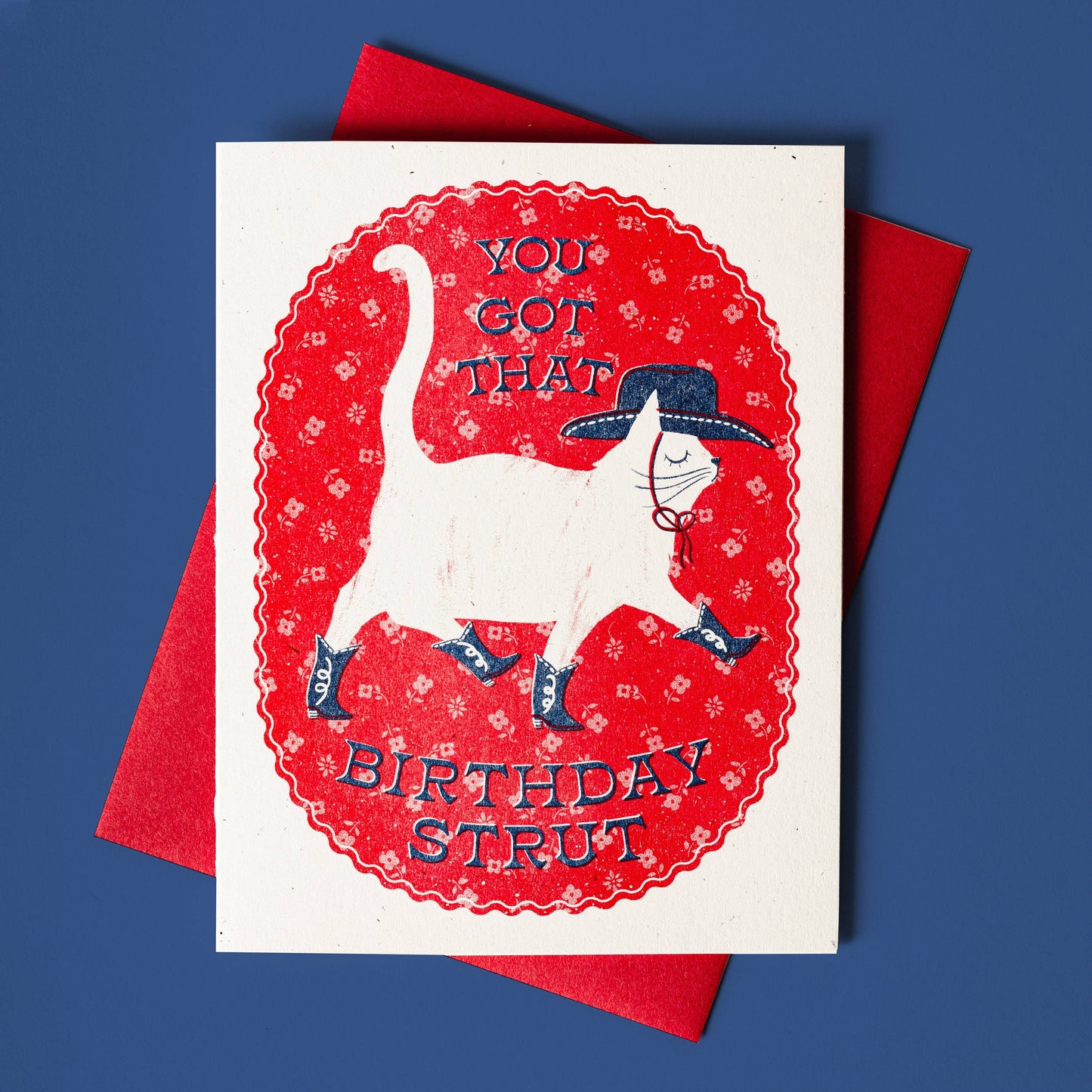 Birthday Strut Risograph Greeting Card