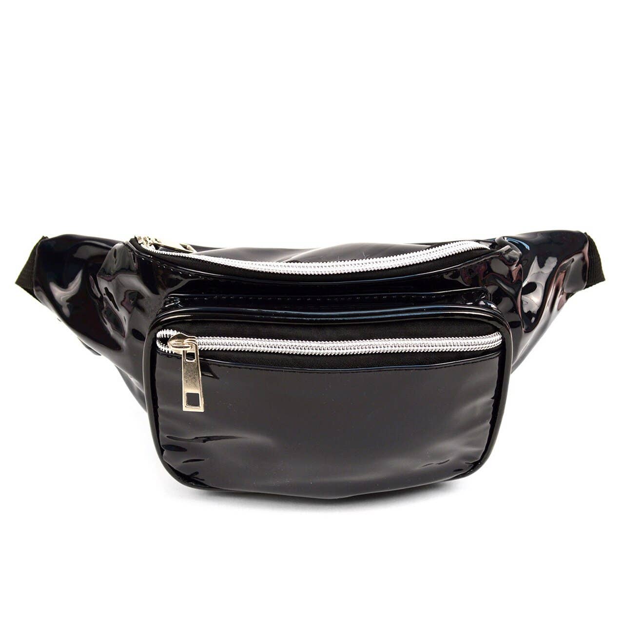 Black Iridescent Metallic Fanny Pack