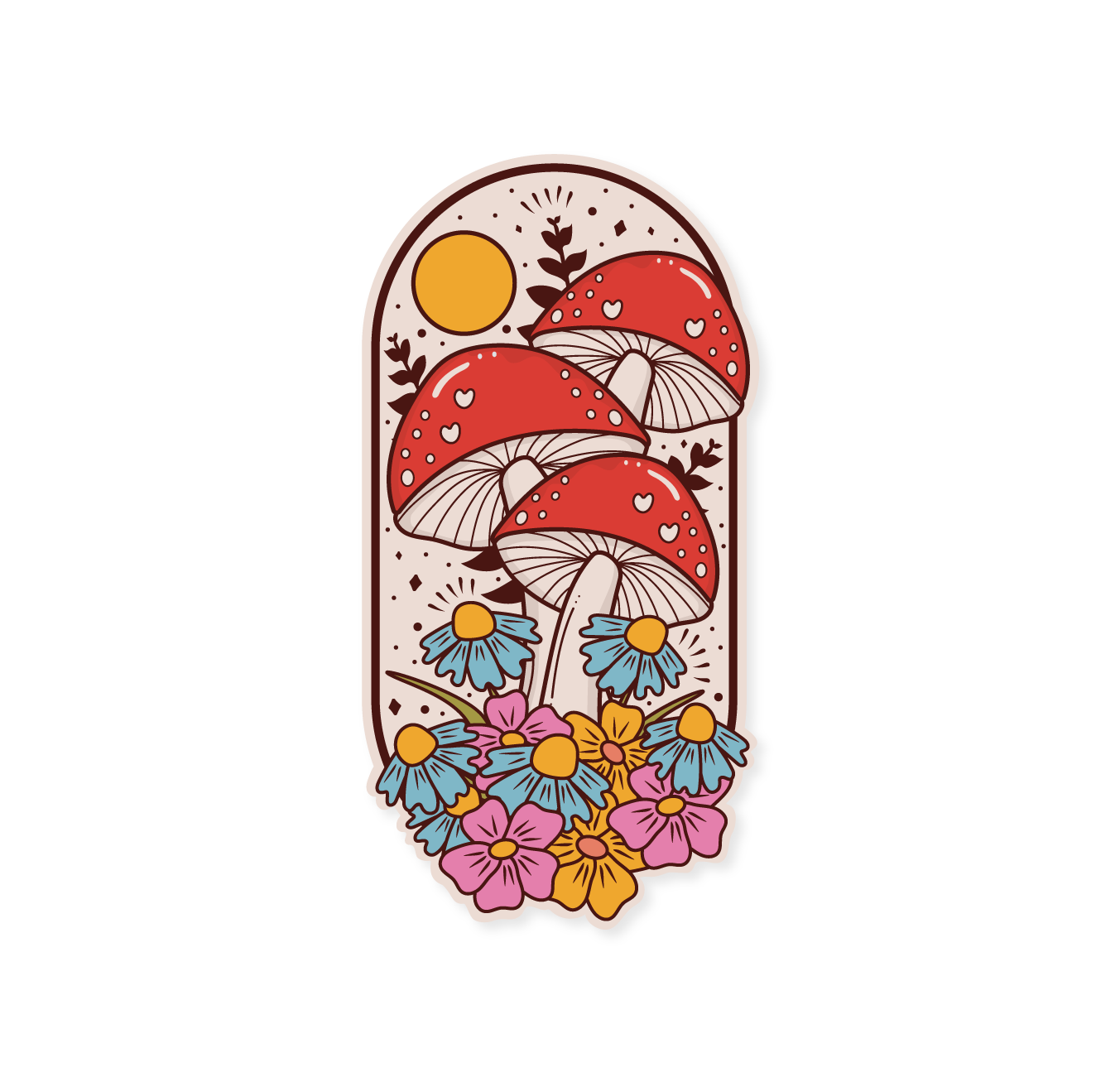 Wild Mushrooms Sticker