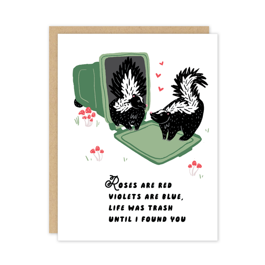 Roses Are Red Skunk Greeting Card