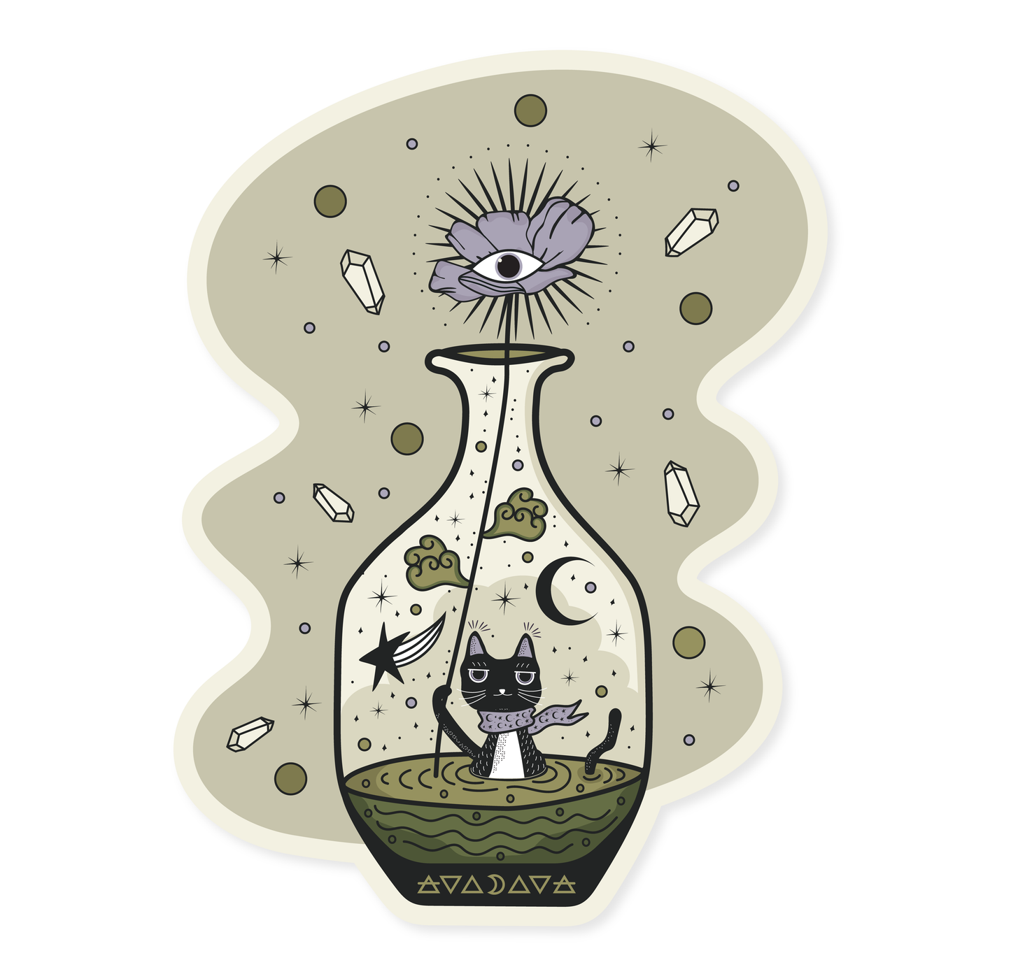 Fantastical Feline Sticker