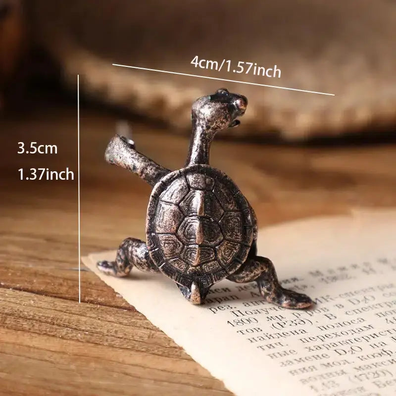Copper Kung Fu Turtle Incense Holder