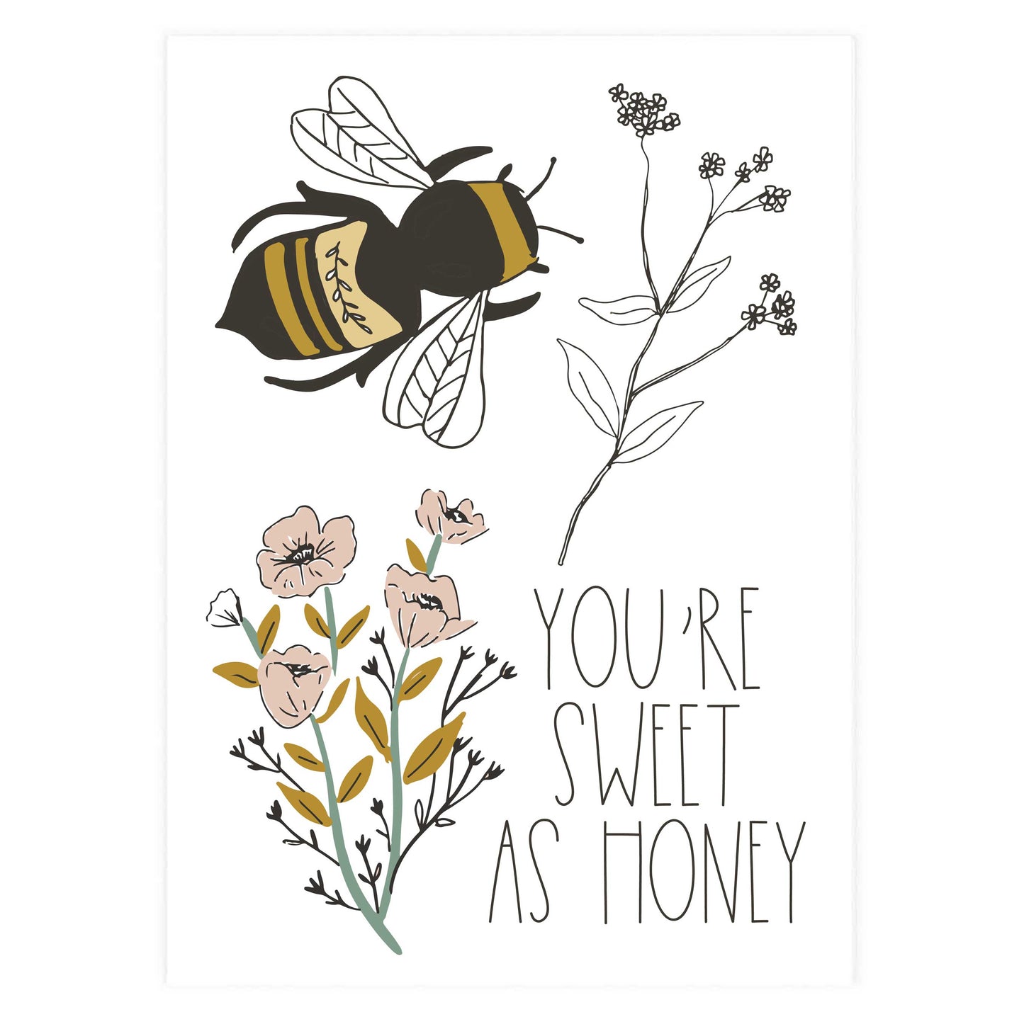 Sweet As Honey Bee Greeting Card