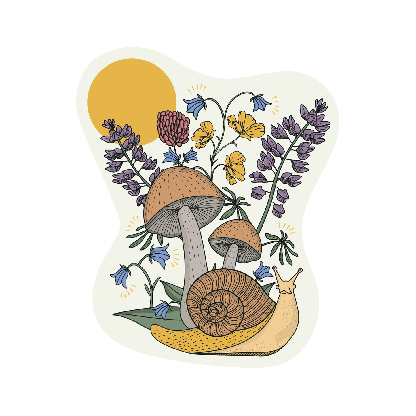Woodland Creatures: Sweet Little Snail Sticker