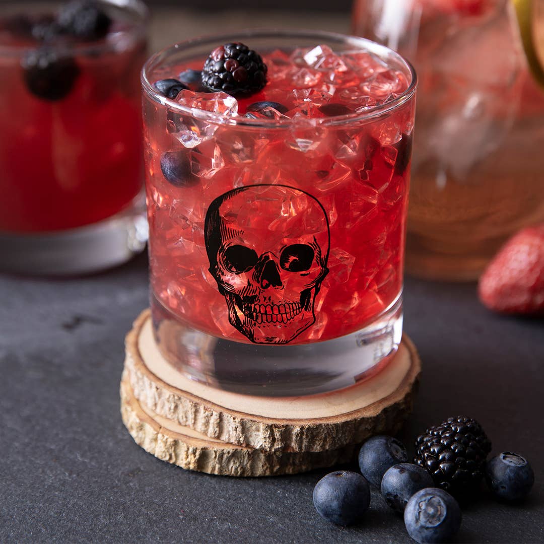 Skull Whiskey Rocks Glass