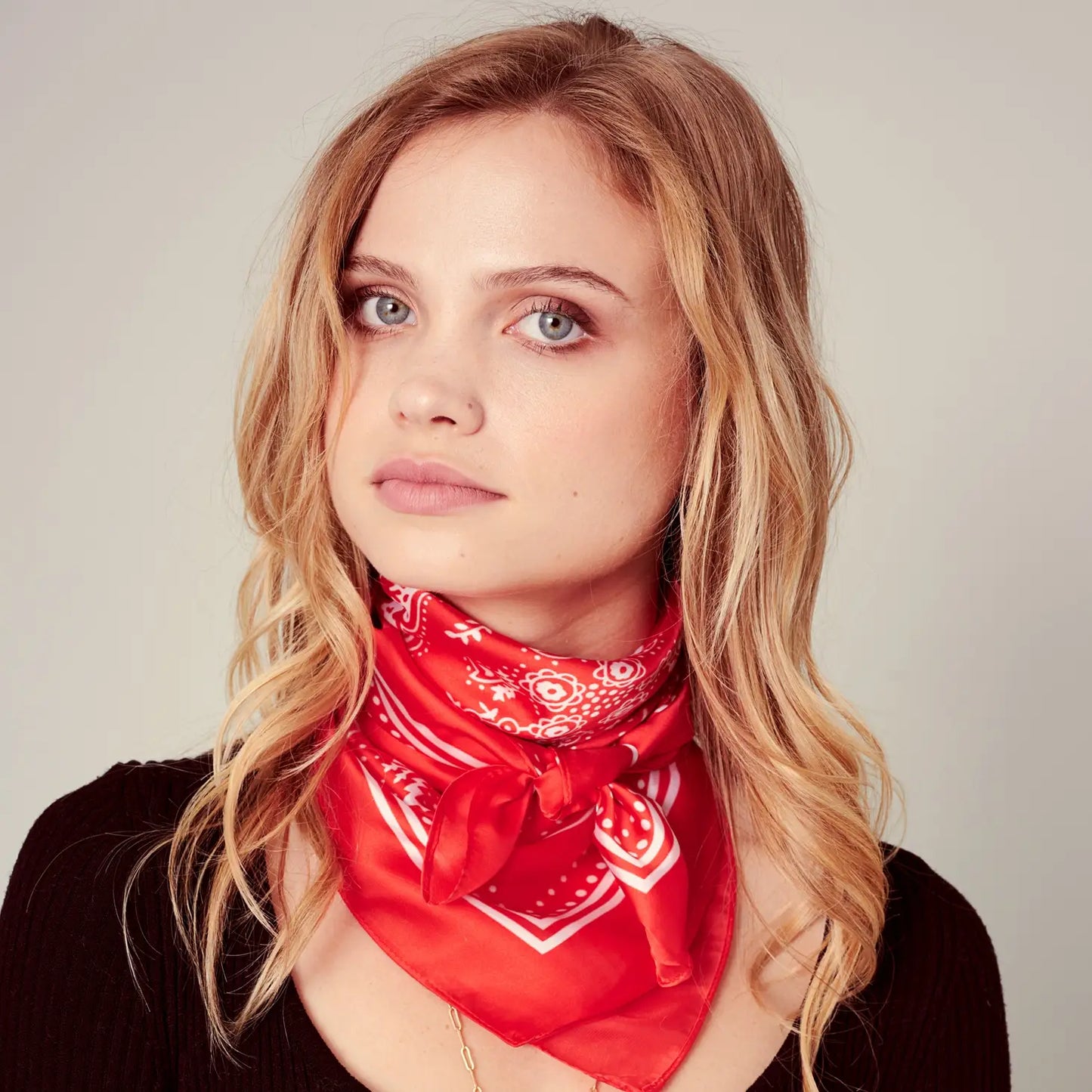 Red Floral & Paisley Bandana