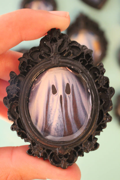Everyday Ghosts Mini Black Frame Magnet