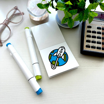 Science and Space Easy Tear Mini Coloring Book for Adult