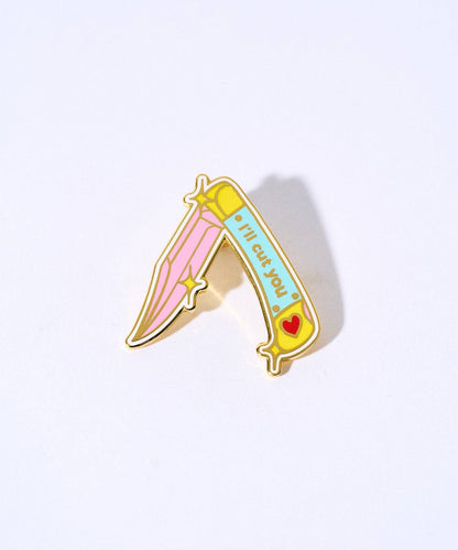 Cut Enamel Pin
