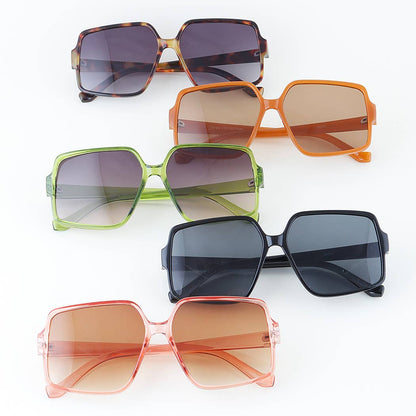 Bright Oversized Modern Gradient Box Sunglasses, Assorted Colors
