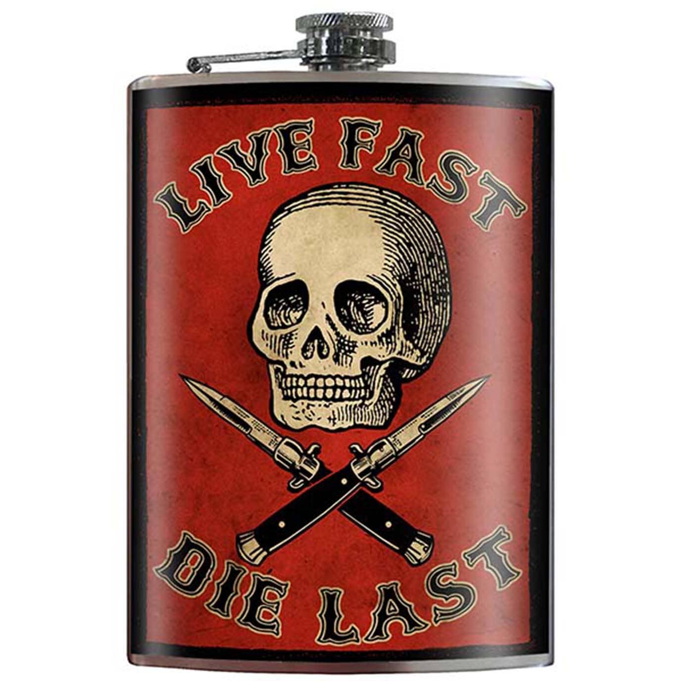 Live Fast Die Last Flask