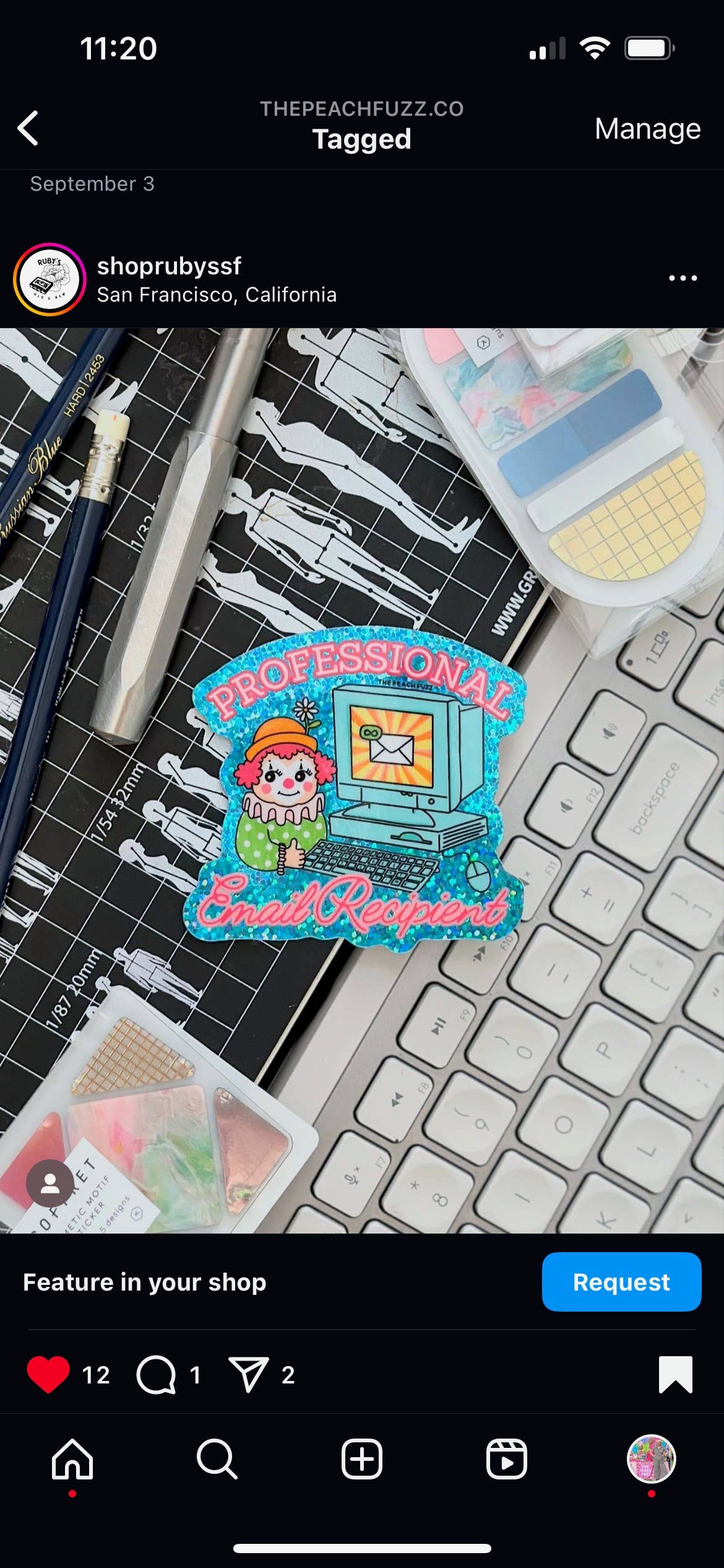 Professional Email Recipient Glitter Sticker