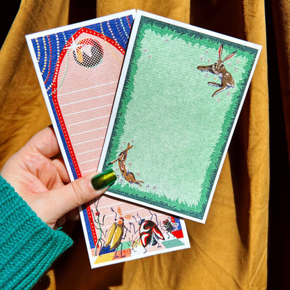 Disco Bugs Long Lined Notepad