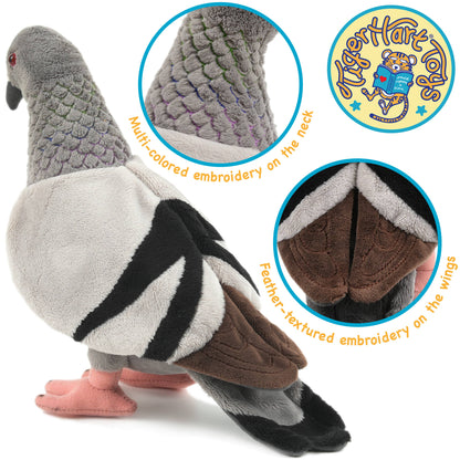 Gray Pepper The Pigeon 8.5" Stuffed Animal