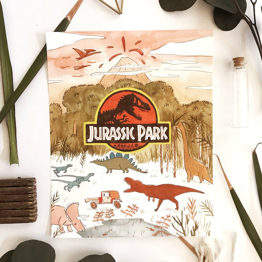 Jurassic Park Art Print 8x10