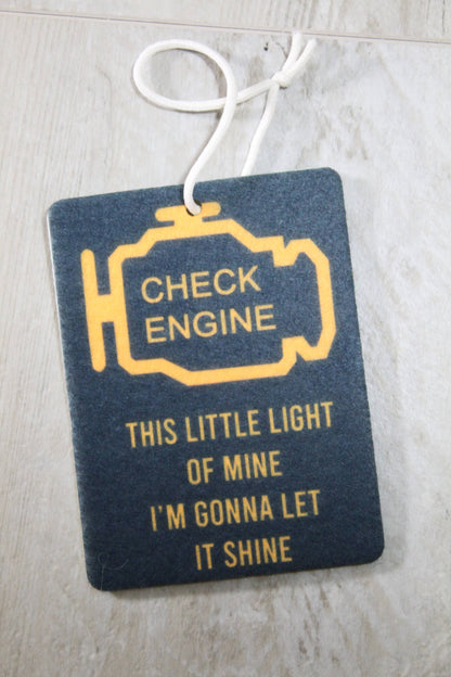Check Engine Felt Car Air Freshener