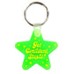 Get Confident Stupid Star Shaped Keychain