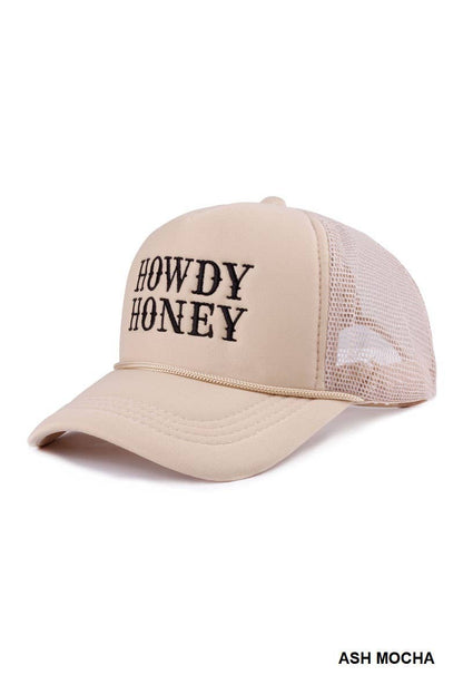 Ash Mocha Howdy Honey Mesh Trucker Hat