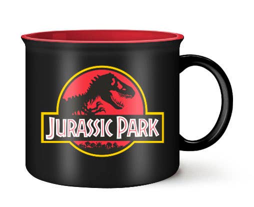 Jurassic Park Logo 20oz Ceramic Camper Mug