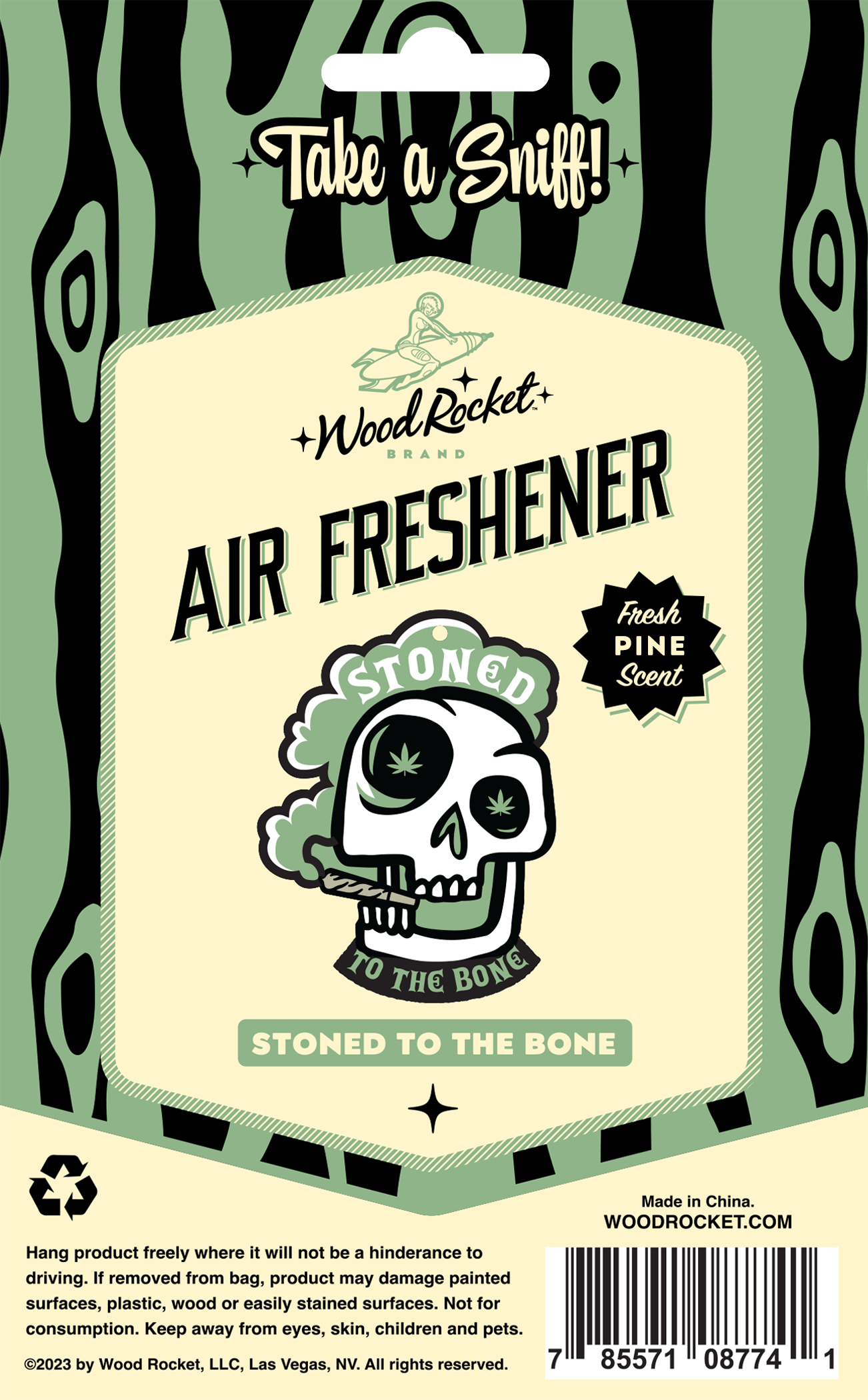 Stoned To The Bone Car Air Freshener