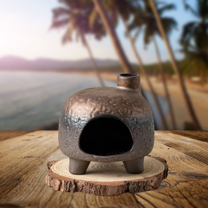 Little Golden House Fireplace Incense Cone Burner