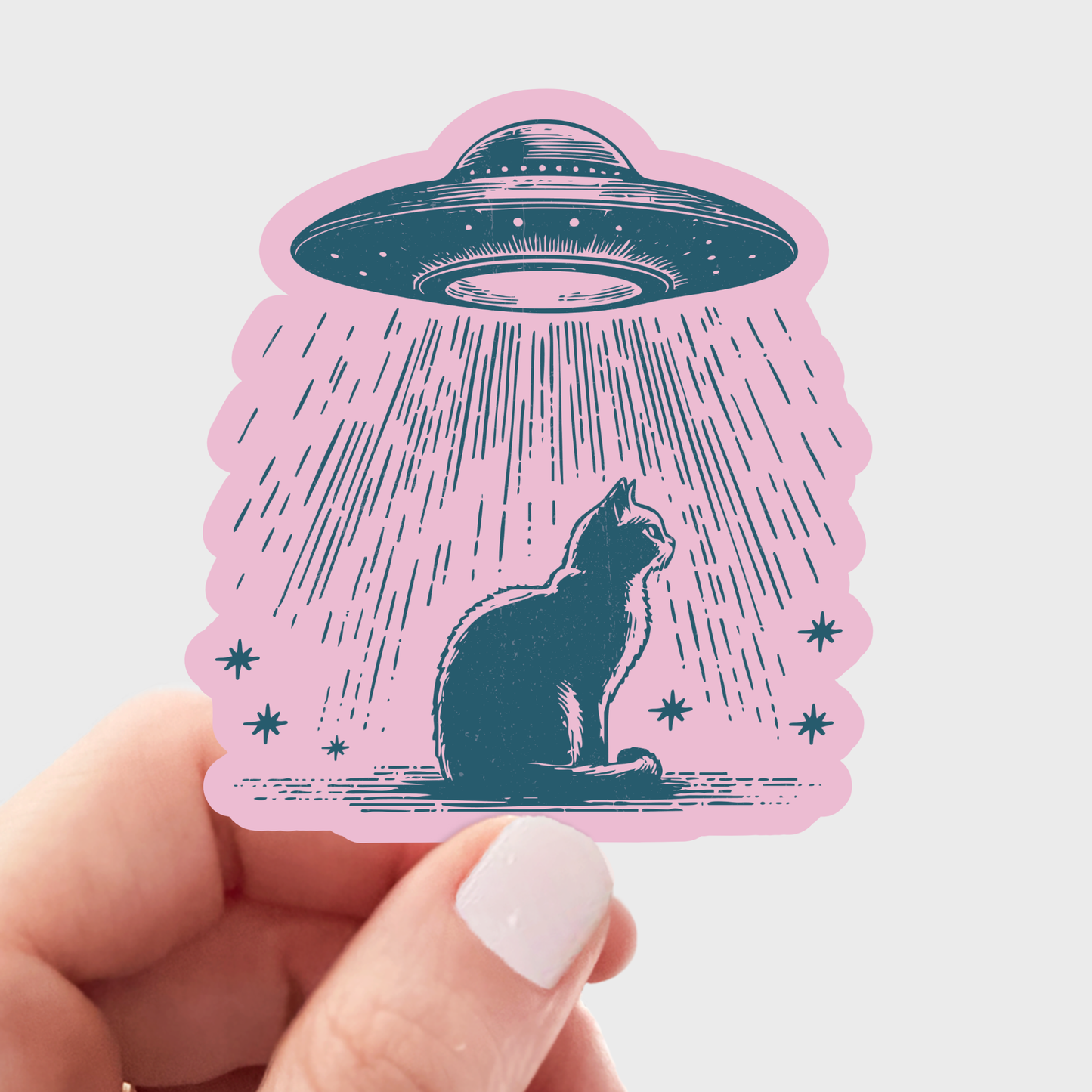 UFO Cat Sticker