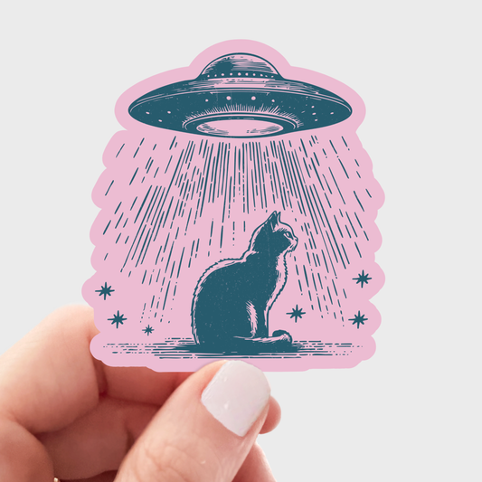 UFO Cat Sticker