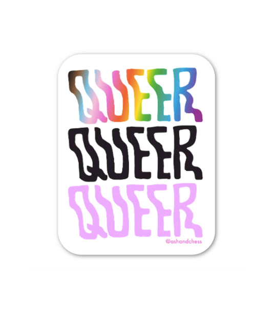 Queer Queer Queer Sticker