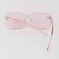 Rimless Bright Square Sunglasses, Assorted Colors