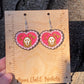 Ghost Face Horror Valentine Hand Painted Wood Earrings