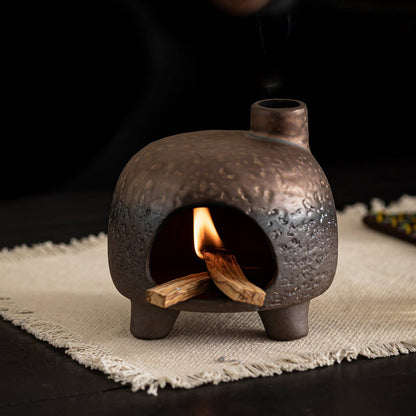 Little Golden House Fireplace Incense Cone Burner