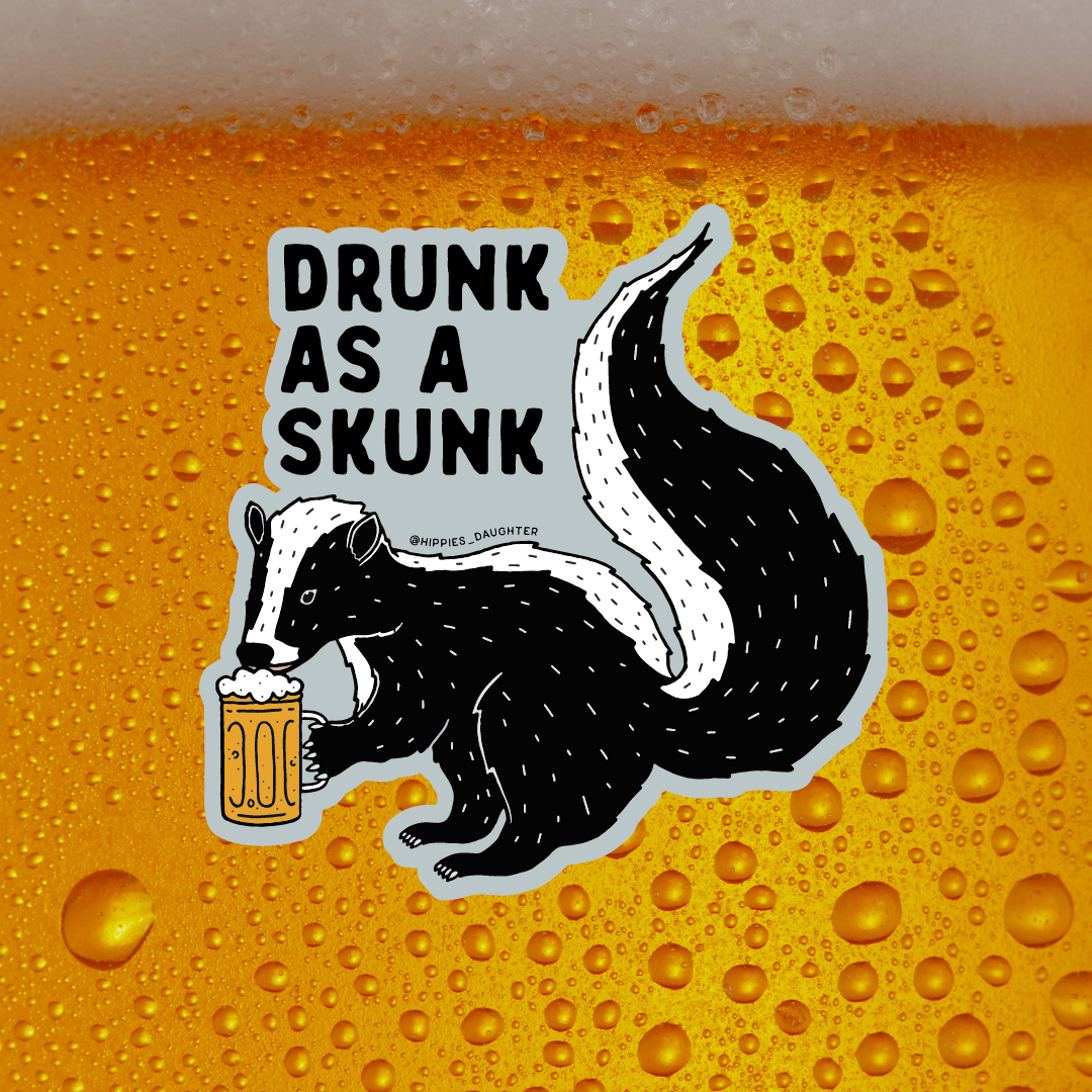 Drunk Skunk Sticker