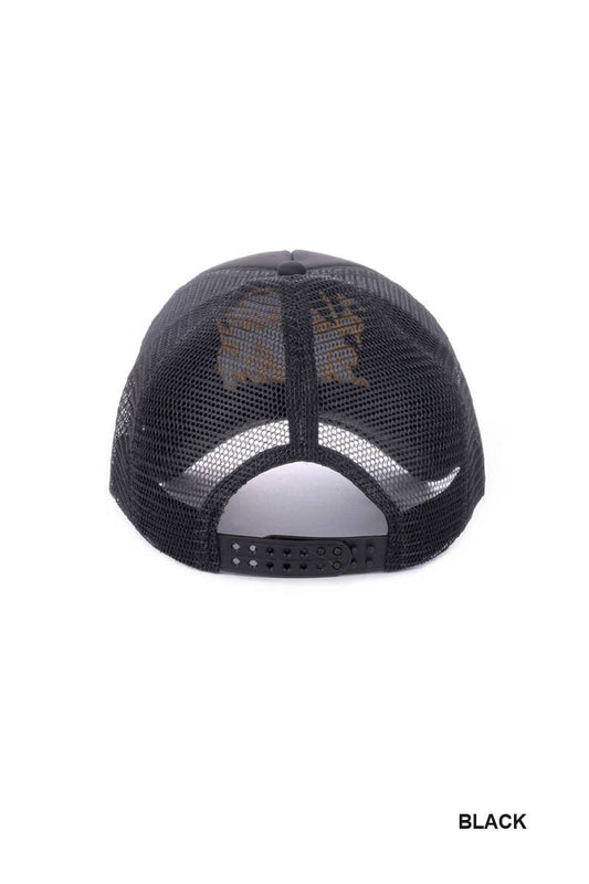 Black Howdy Darlin Mesh Trucker Hat