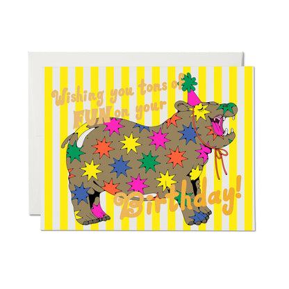 Star Hippos greeting card