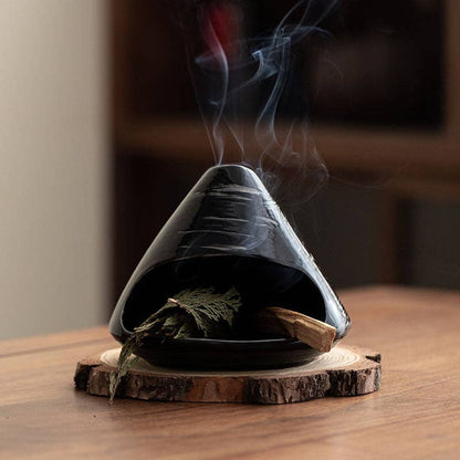 Purple Sand Mount Fuji Ceramic Incense Cone Burner