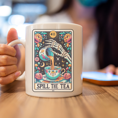 Spill The Tea Tarot Card Coffee Mug 