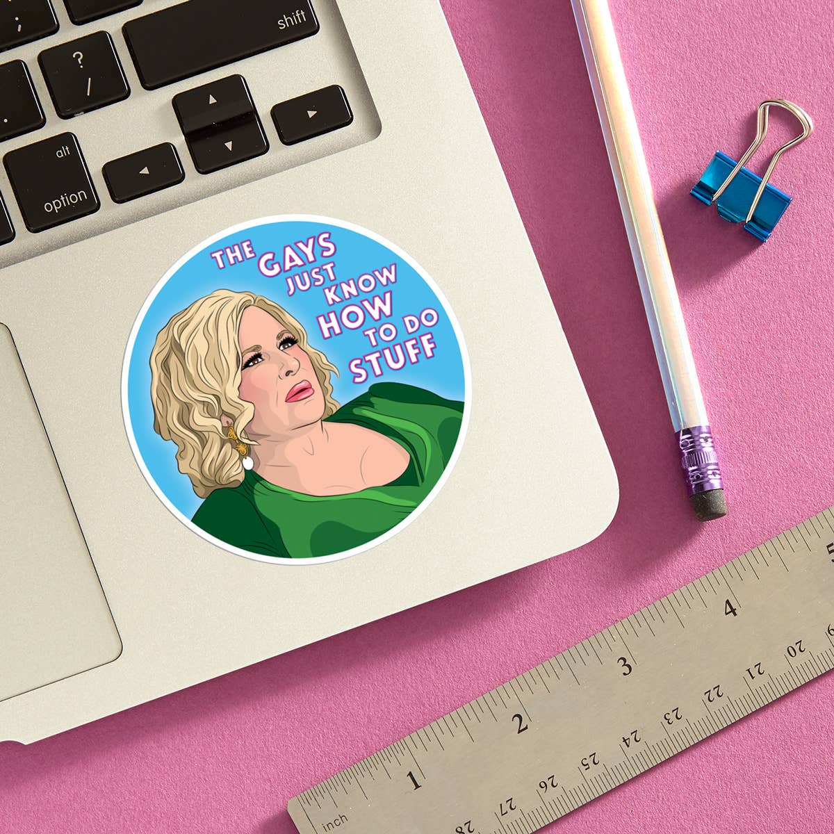 Jennifer Coolidge Gays Do Stuff Sticker